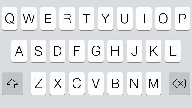 iOS 8 iphone keyboard