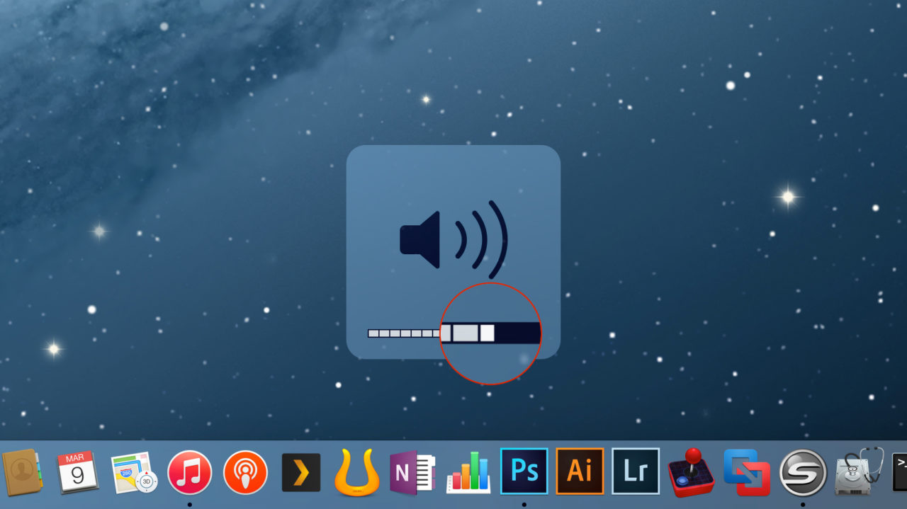 os x volume precise shift-option