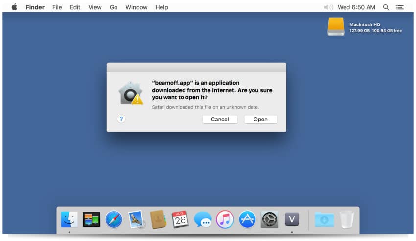 are you sure you want to open this file mac os x