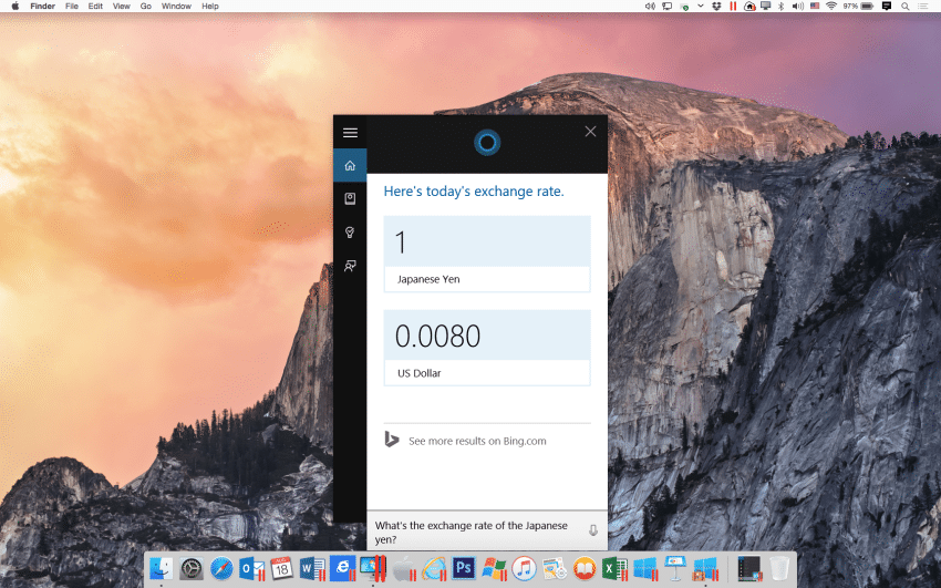 parallels 11 cortana os x