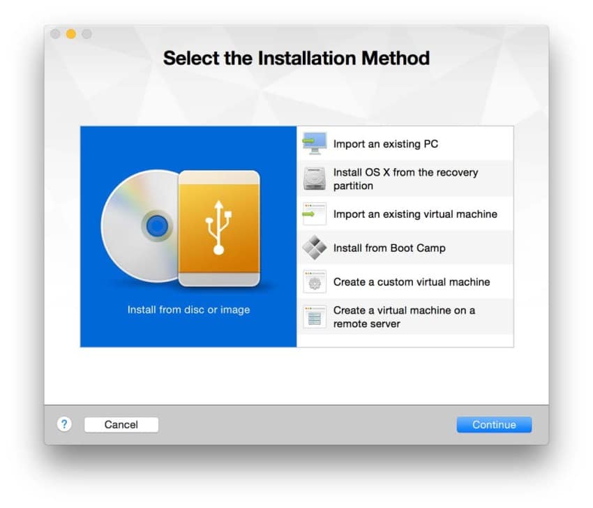 fusion 8 unified vm creation