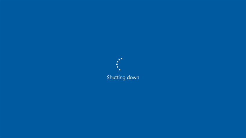 windows 10 shut down