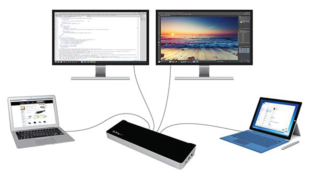 startech docking station for two laptops