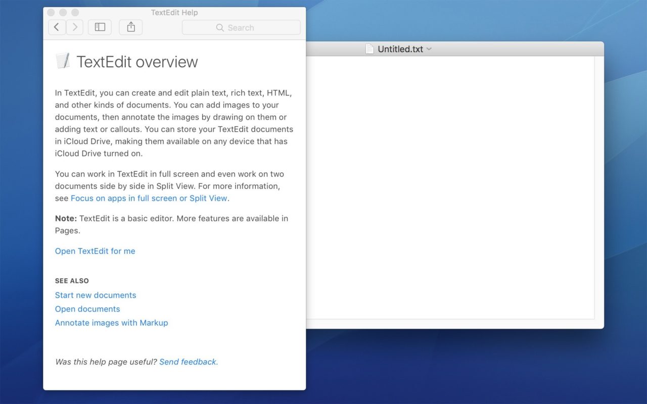 mac os x help window on top