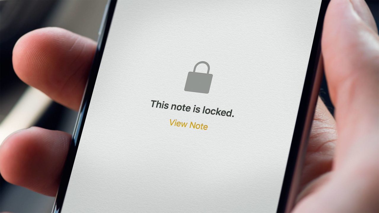 locked notes ios iphone