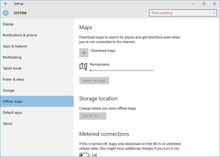 windows 10 download maps