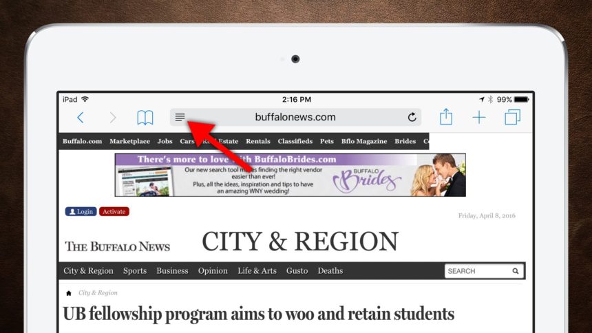 safari reader ipad