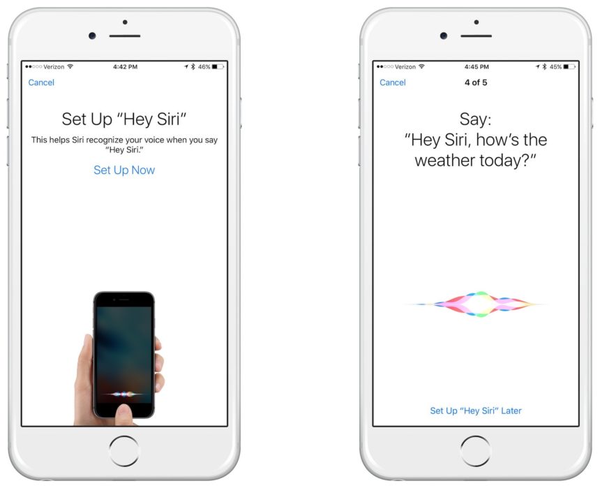 set up hey siri iphone