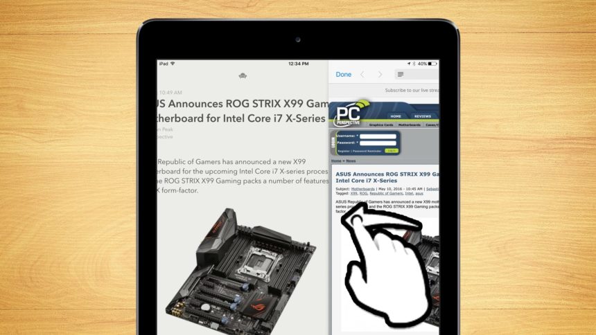 ipad reeder swipe article