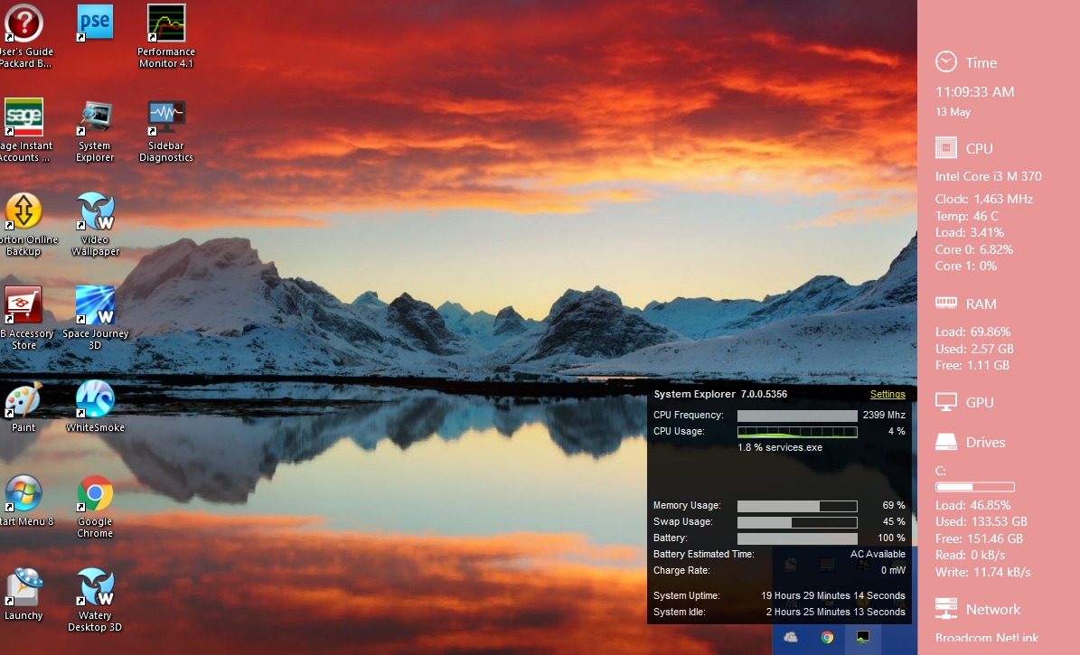 How to add system resource details to the Windows 10 desktop