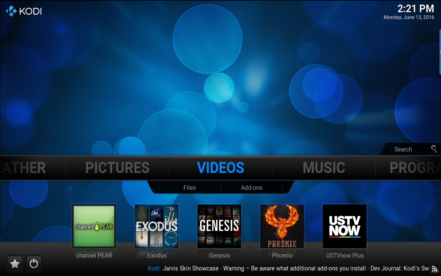 KODI Video shortcuts