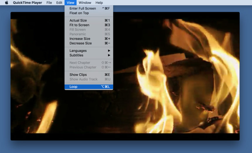 loop quicktime video