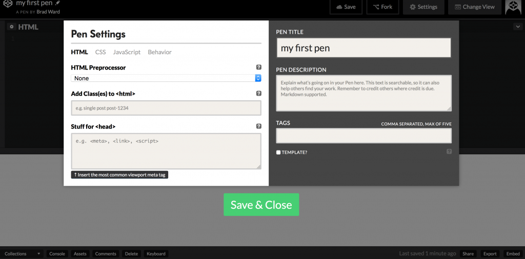 codepen-settings