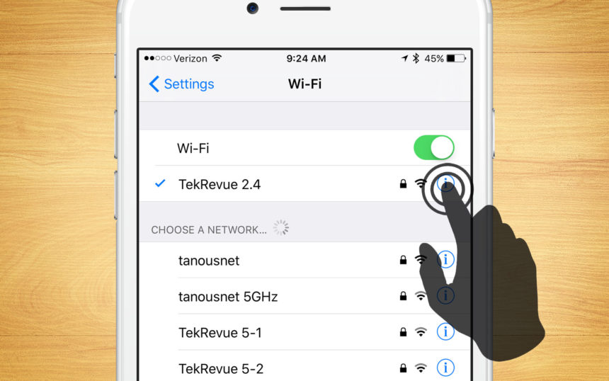 iphone wi-fi network info