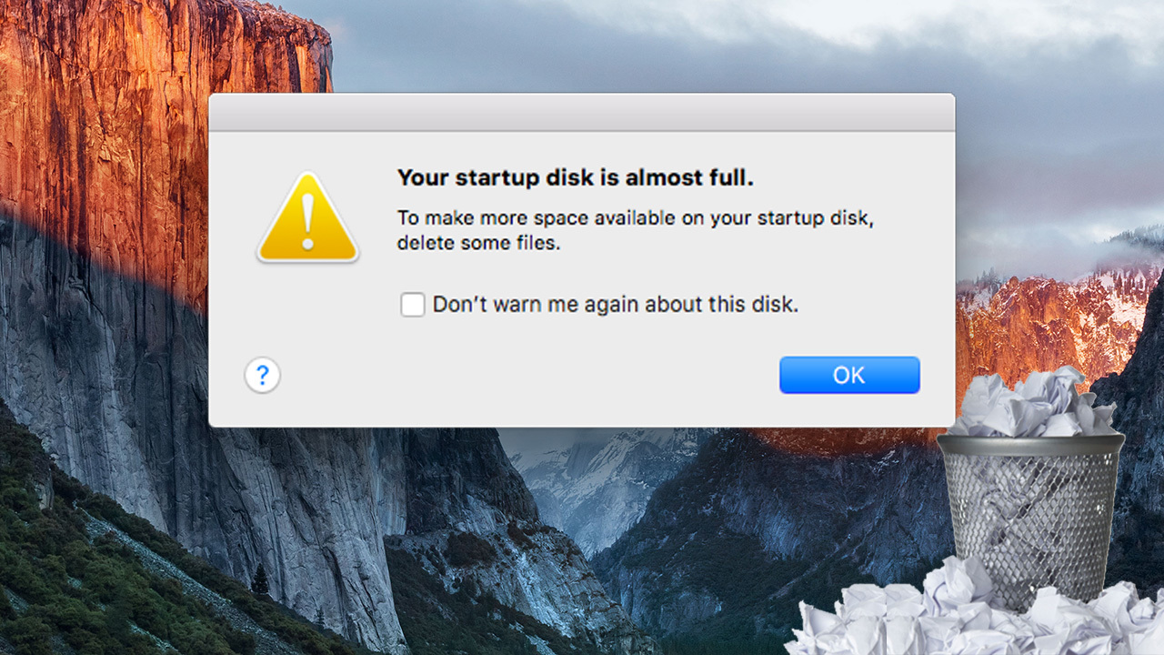 storage disk almost full mac