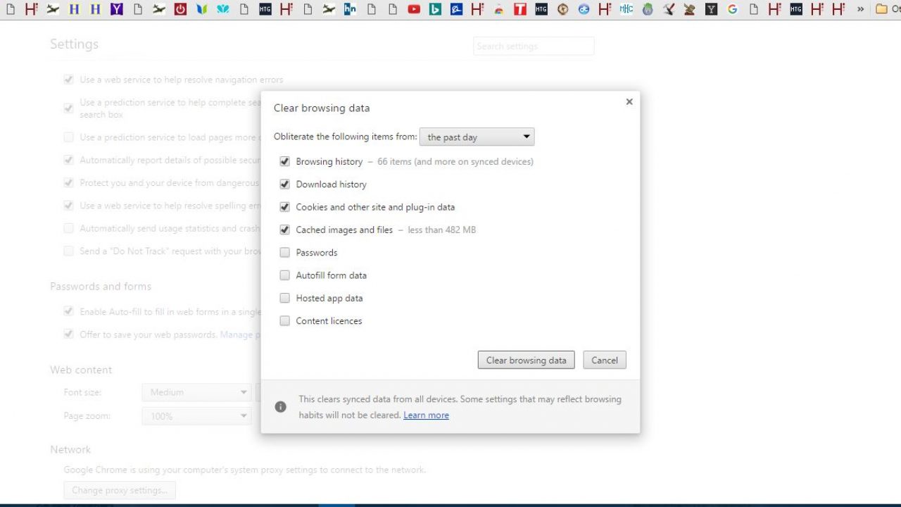 How to Clear the Google Chrome Cache
