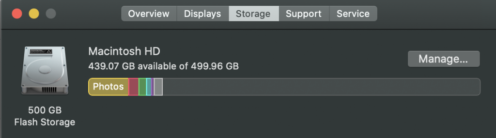 Mac HD space