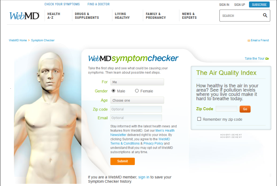 Diagnose Yourself From Home With the WebMD Symptom Checker
