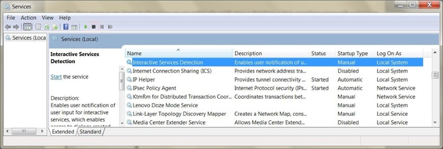 How to Troubleshoot Interactive Services Detection in Windows