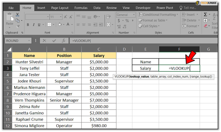 How to use VLOOKUP in Excel - Tech Junkie