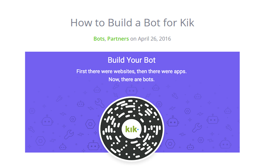 How To Make Your Very Own Kik Bot
