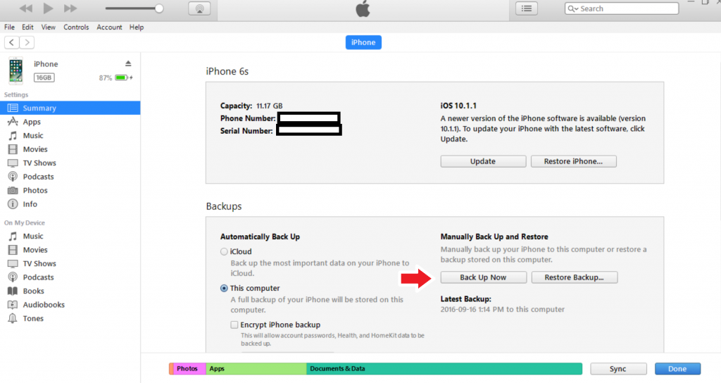 factory reset iphone 6 using itunes