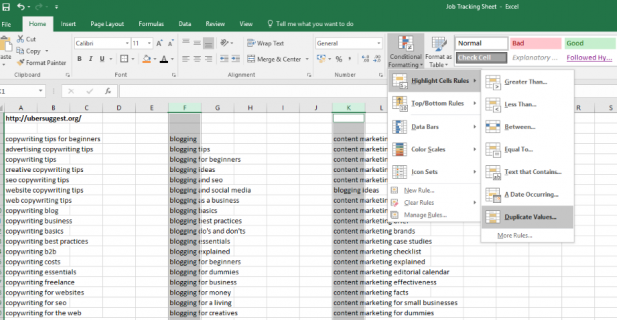 how to compare 2 column in excel