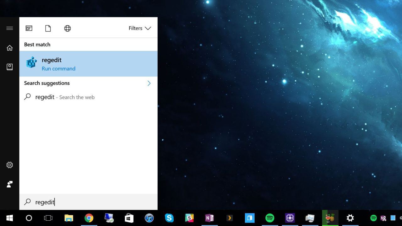 regedit start menu windows 10