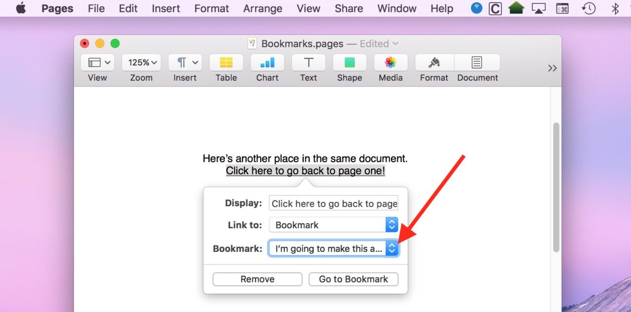 How to Use Bookmarks in Pages on the Mac