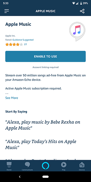 how to set alexa to play music for alarm