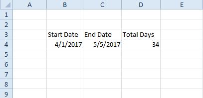 How To Calculate Days Between Two Dates in Excel