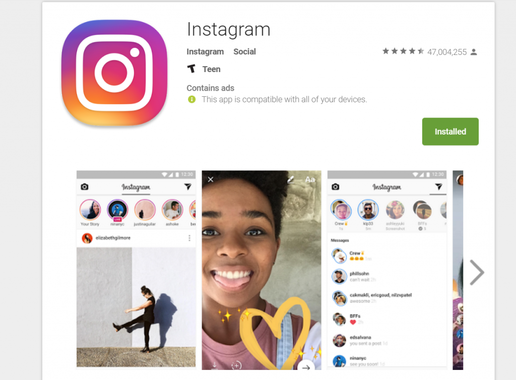 instagram account delete permanently link android