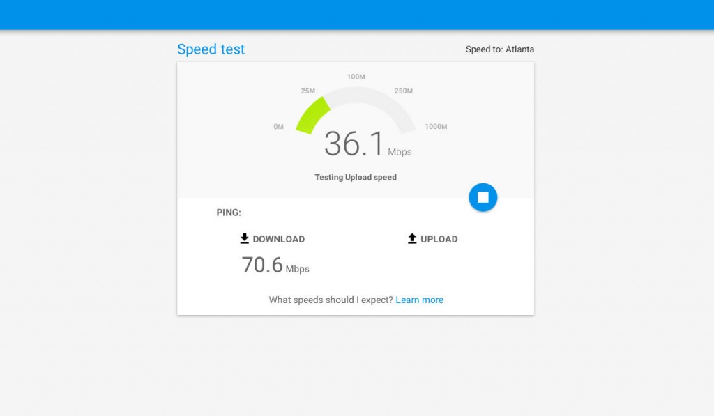 Test Internet Speed Wtih Google Fiber