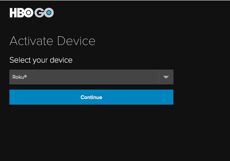 Roku activate HBO Go