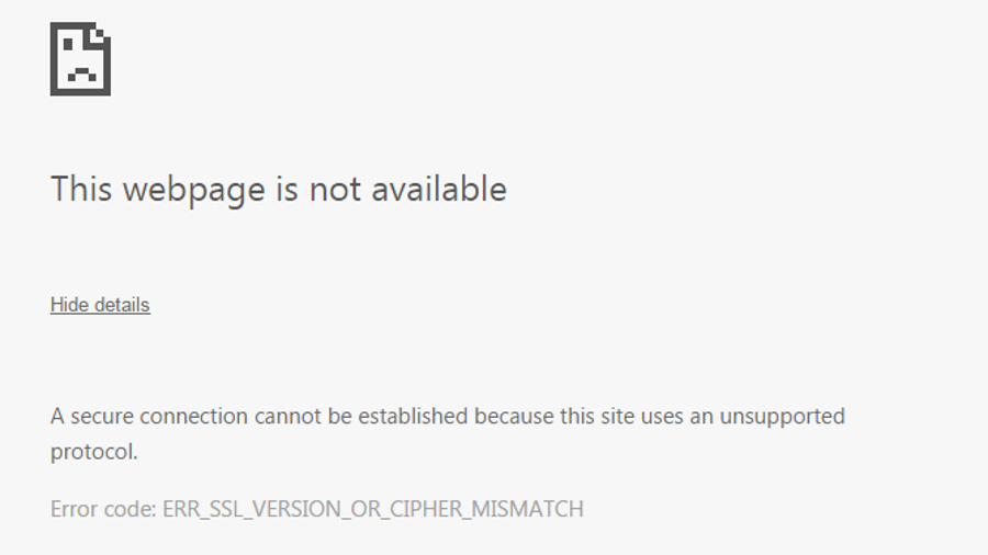 ‘err_ssl_version_or_cipher_mismatch’ Error in Chrome - What To Do