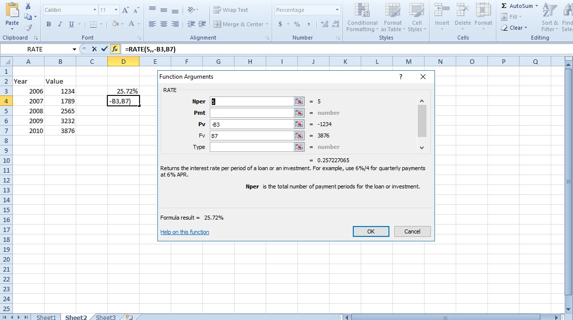 How To Add the CAGR Formula to Excel Spreadsheets