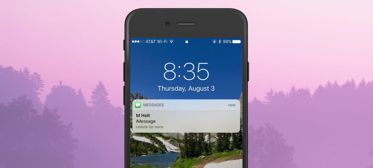 iphone text message preview