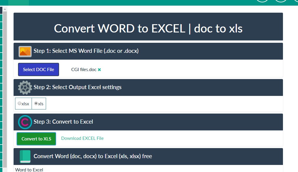 How To Convert Word to Excel