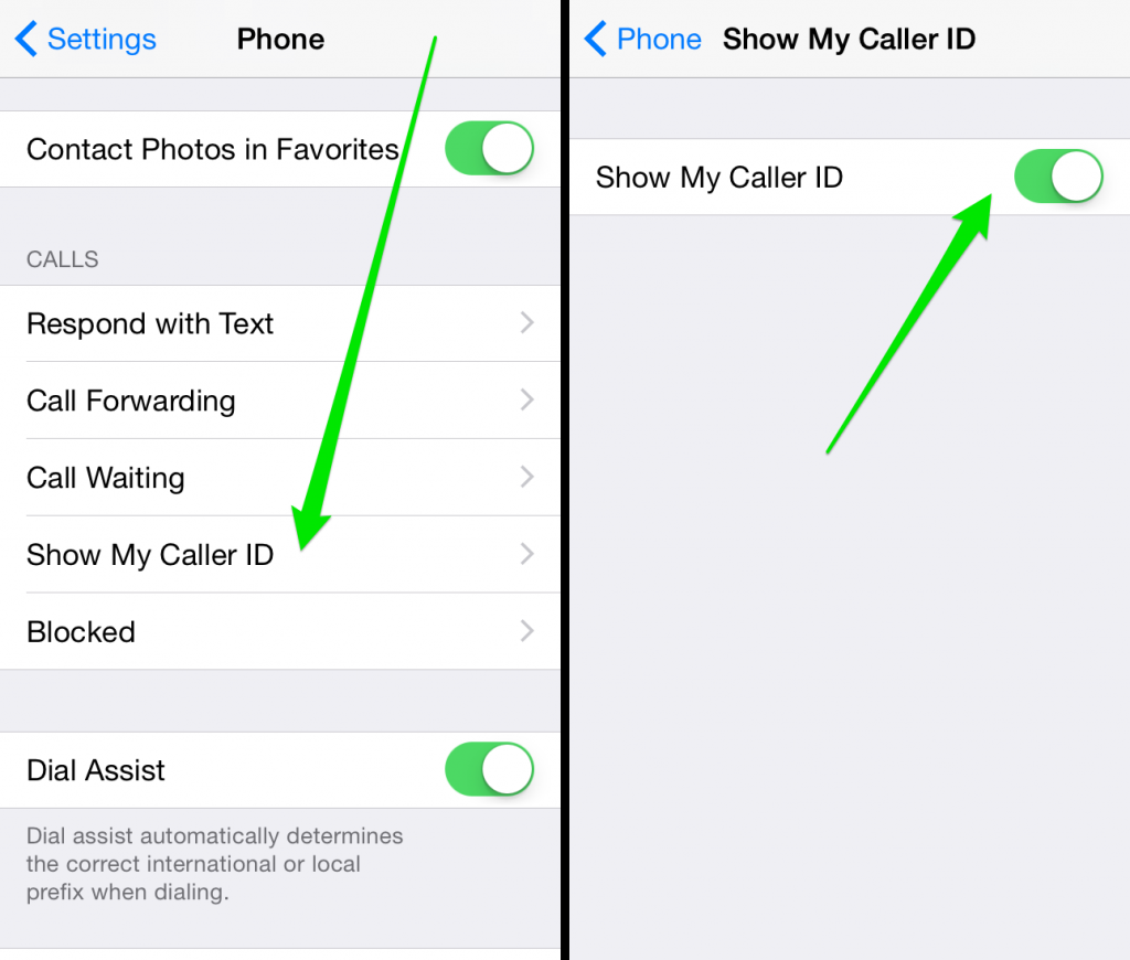 how to disable outgoing caller id on android