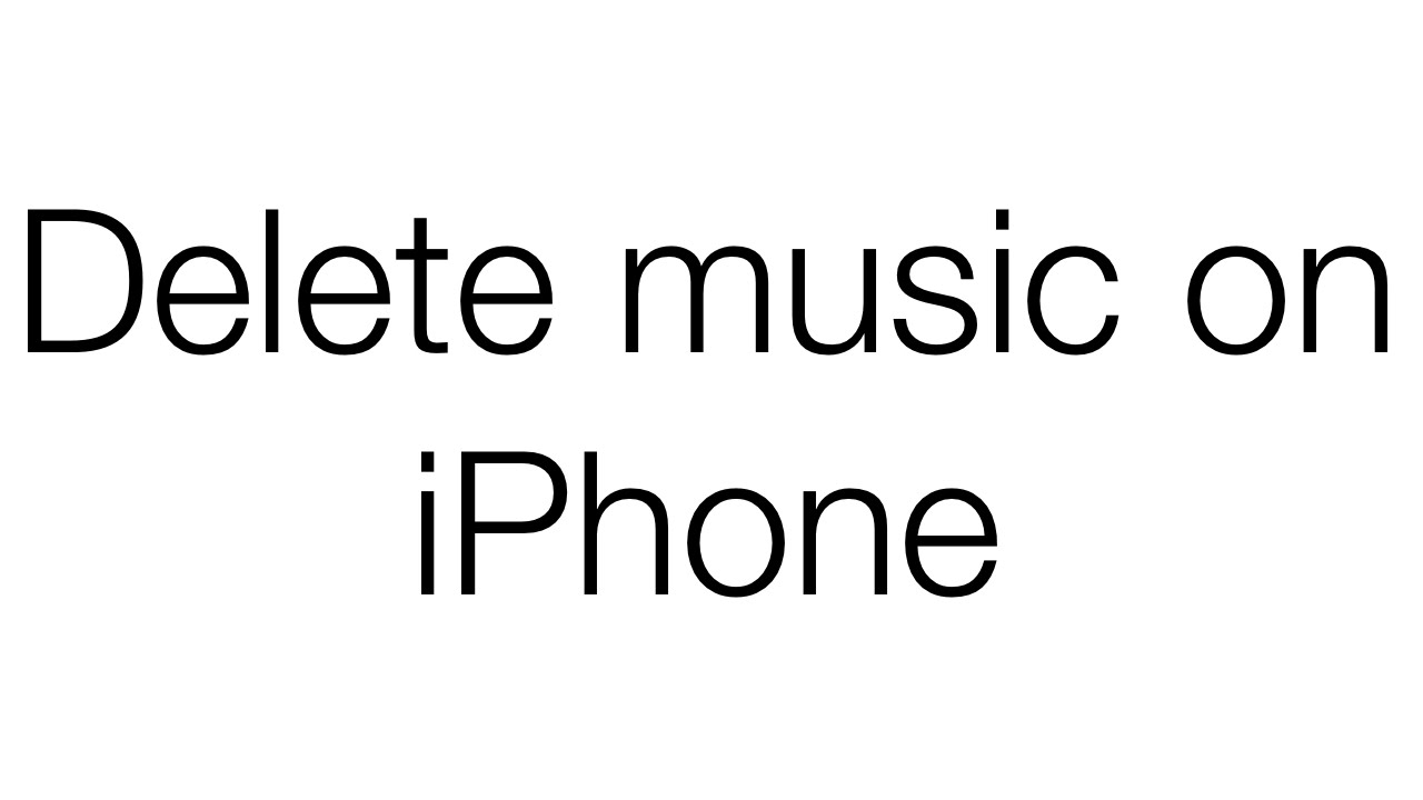 How To Delete Music from your iPhone