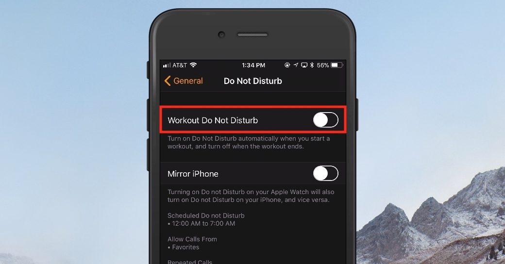 Workout Do Not Disturb