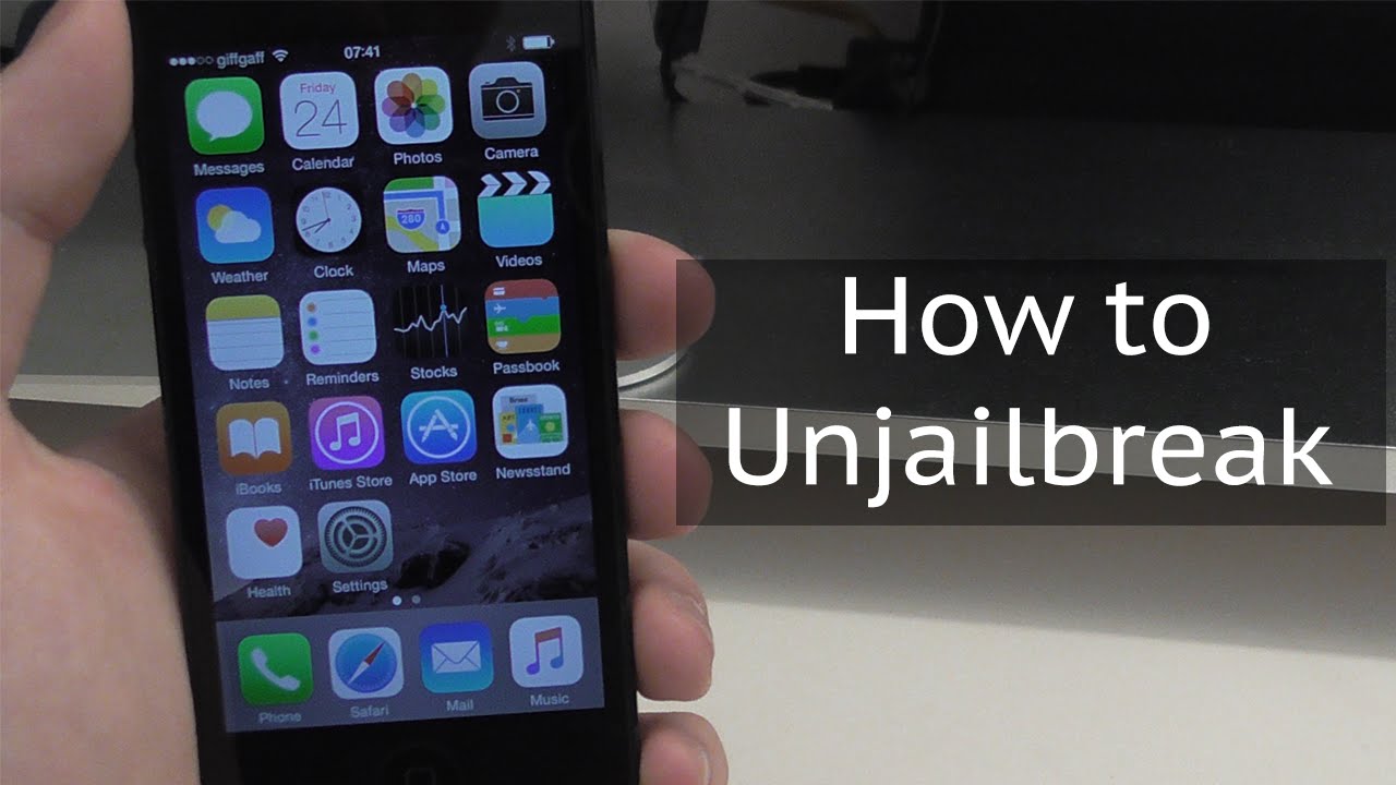 How To Unjailbreak an iPhone