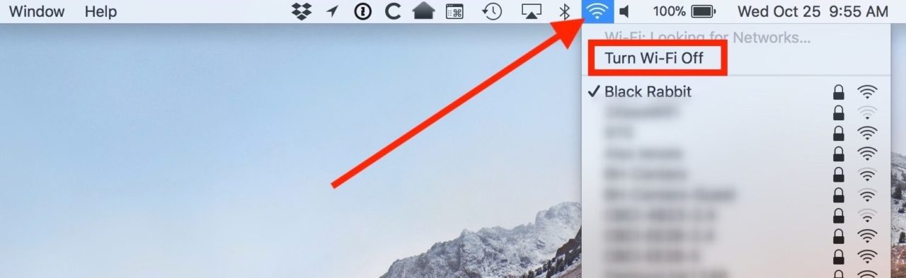 Turn Off Wi-Fi