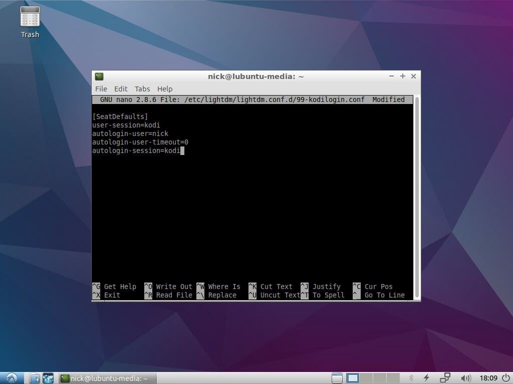 Lubuntu Kodi Autologin