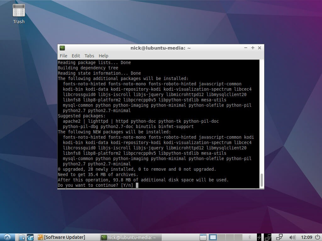 Lubuntu Install Kodi