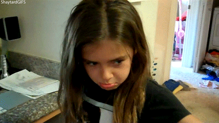 Unusual Gif Pouting Face 1