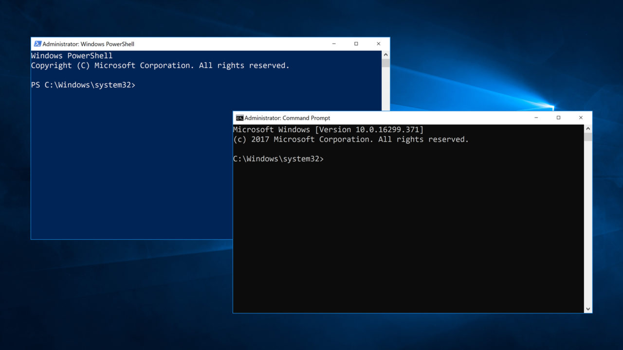 replace cmd with powershell windows 10