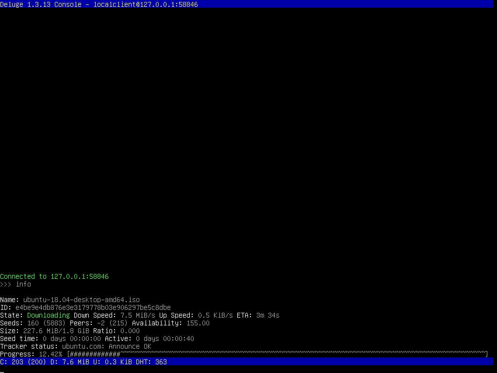 Deluge Torrent Downloading Server