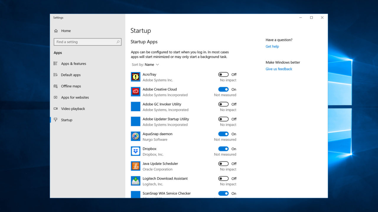 How to See and Disable Startup Apps in Windows 10 April Update 1803