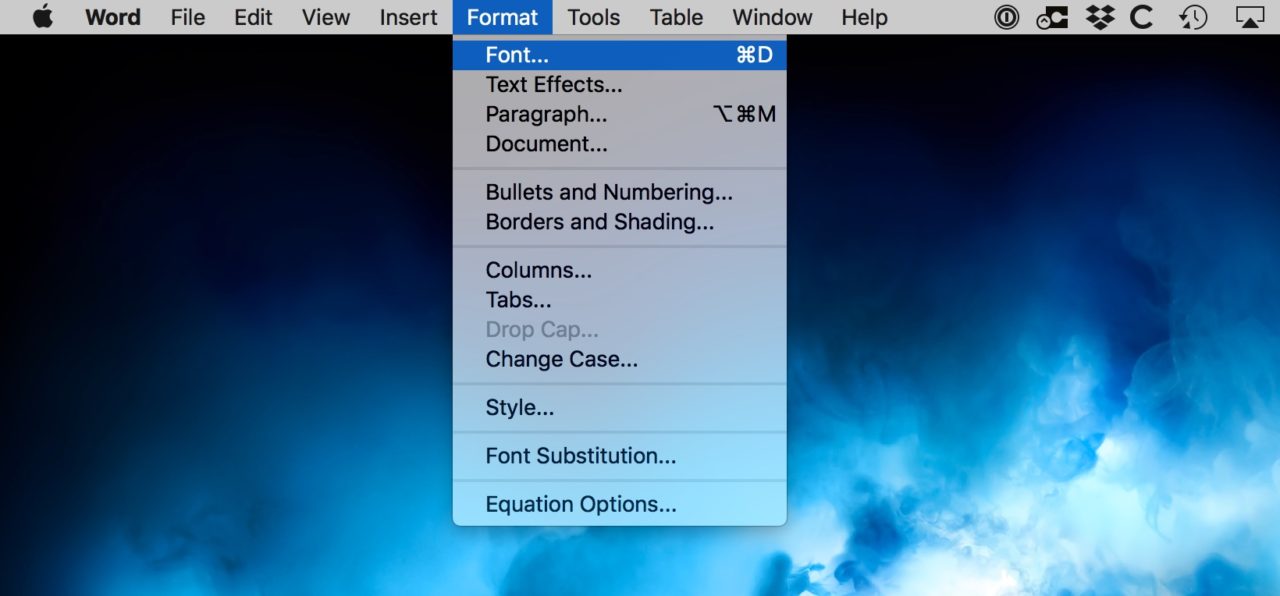 How to change microsoft word default font
